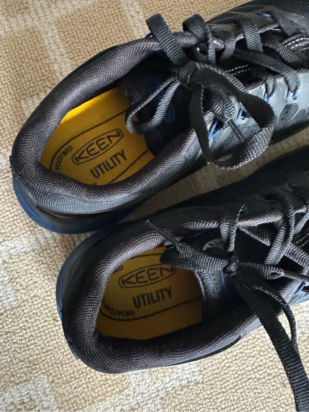 KEEN Utility KonnectFit Work Shoes Black Blue Safety Toe Men’s Size 10